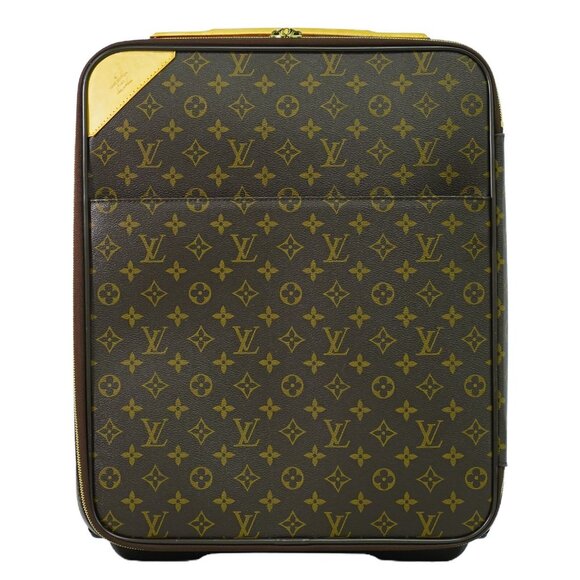 Louis Vuitton Pegus 45 Monogram Canvas Suitcase Luggage Brown - Picture 1 of 10